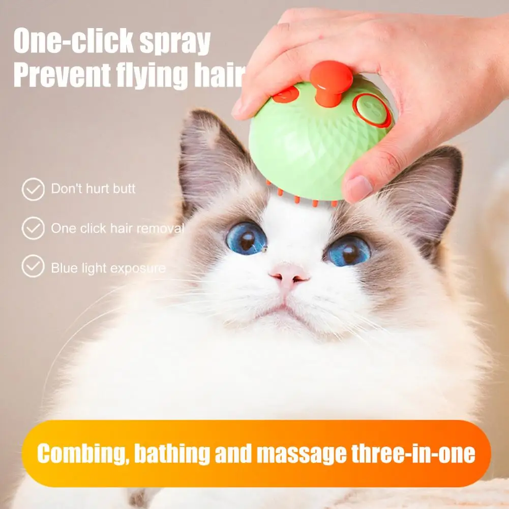 Cat Steam Brush，Steamy Pet Brush，with Water Tank，Pet Hair Comb Grooming Spray Brush，for Cats And Dogs，Dog Supplies