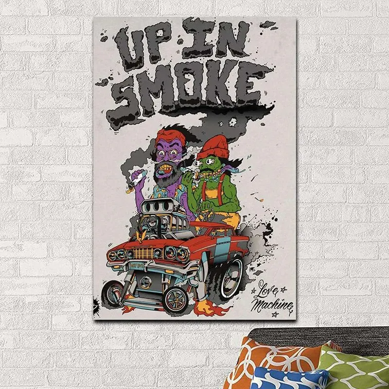 Cheech Chong Poster Comedy Duo Canvas Painting High Definition Print Wall Art Picture for Bedroom Home Decor
