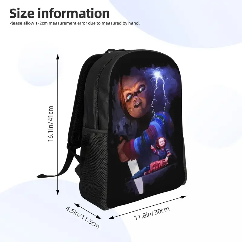 Mochila chucky boneca diabo para menino e menina, mochila com design de filme de terror, para a escola, saco de viagem