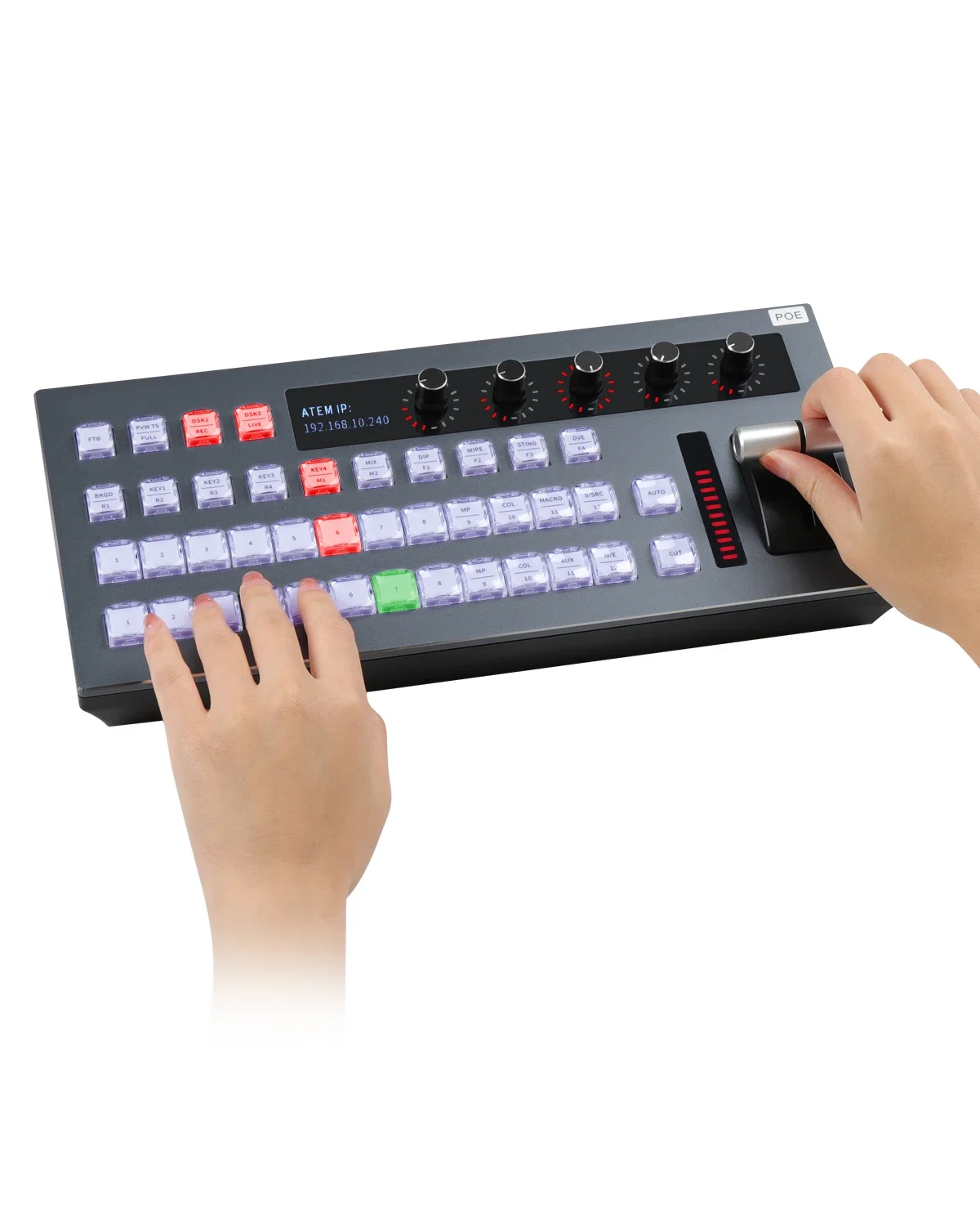 OEM ODM Коммутационная панель управления KC700 Видеомикшер Коммутатор ATEM-переключатель Клавиатура Аудио и видео Система прямого вещания