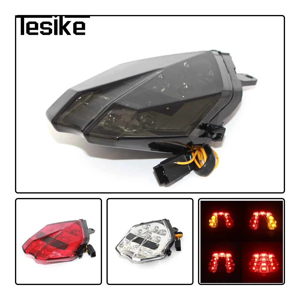 

LED Motorcycle Taillight Chrome Brake Turn Signals Integrated Brake Indicator For Triumph Daytona 675 675R 2013 2014 2015 2016