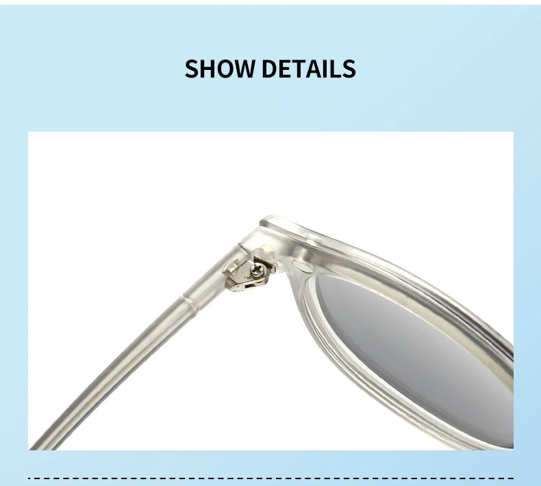 Vcka transparenten Rahmen Frauen Myopie Sonnenbrille 6 in 1 Magnet clip Brille runde Männer polarisierte verschreibung pflicht ige Brille-0.5 ~-6,0 – Detail 5