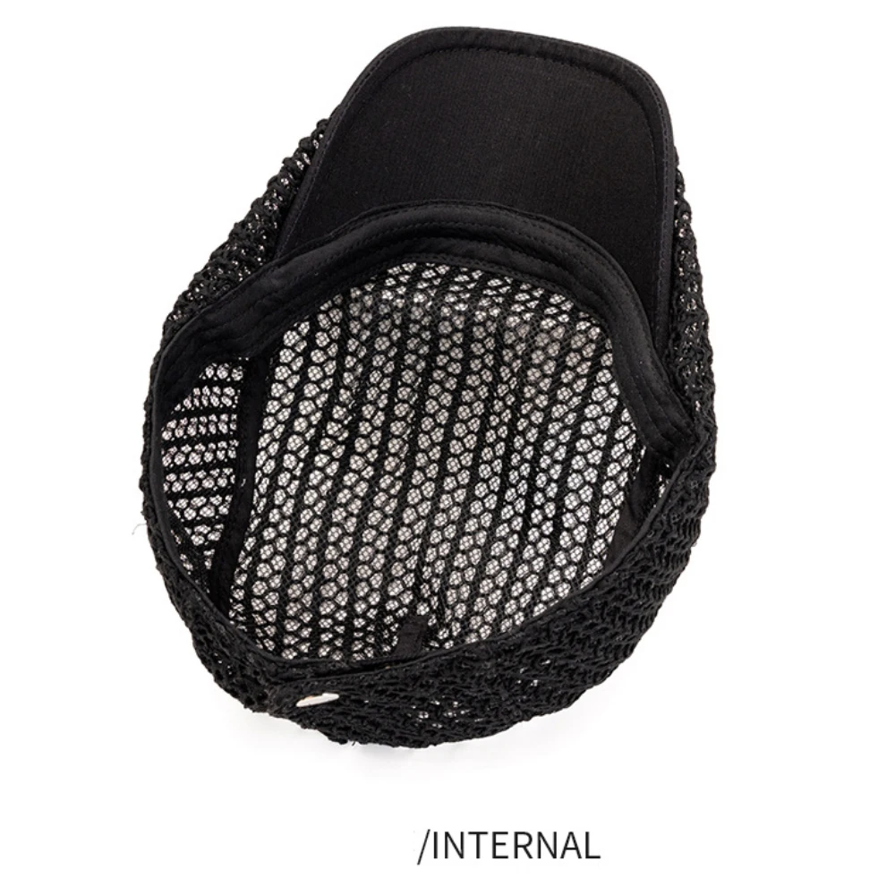 HT4809 Berets Frühling Sommer Atmungsaktive Mesh Cap für Männer Frauen Künstler Maler Baskenmütze Hut Männlich Weiblich Flache Kappe Einstellbare Baskenmütze Kappe – Detail 10