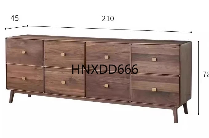 

Black walnut chest, bedroom storage against the wall storage cabinet