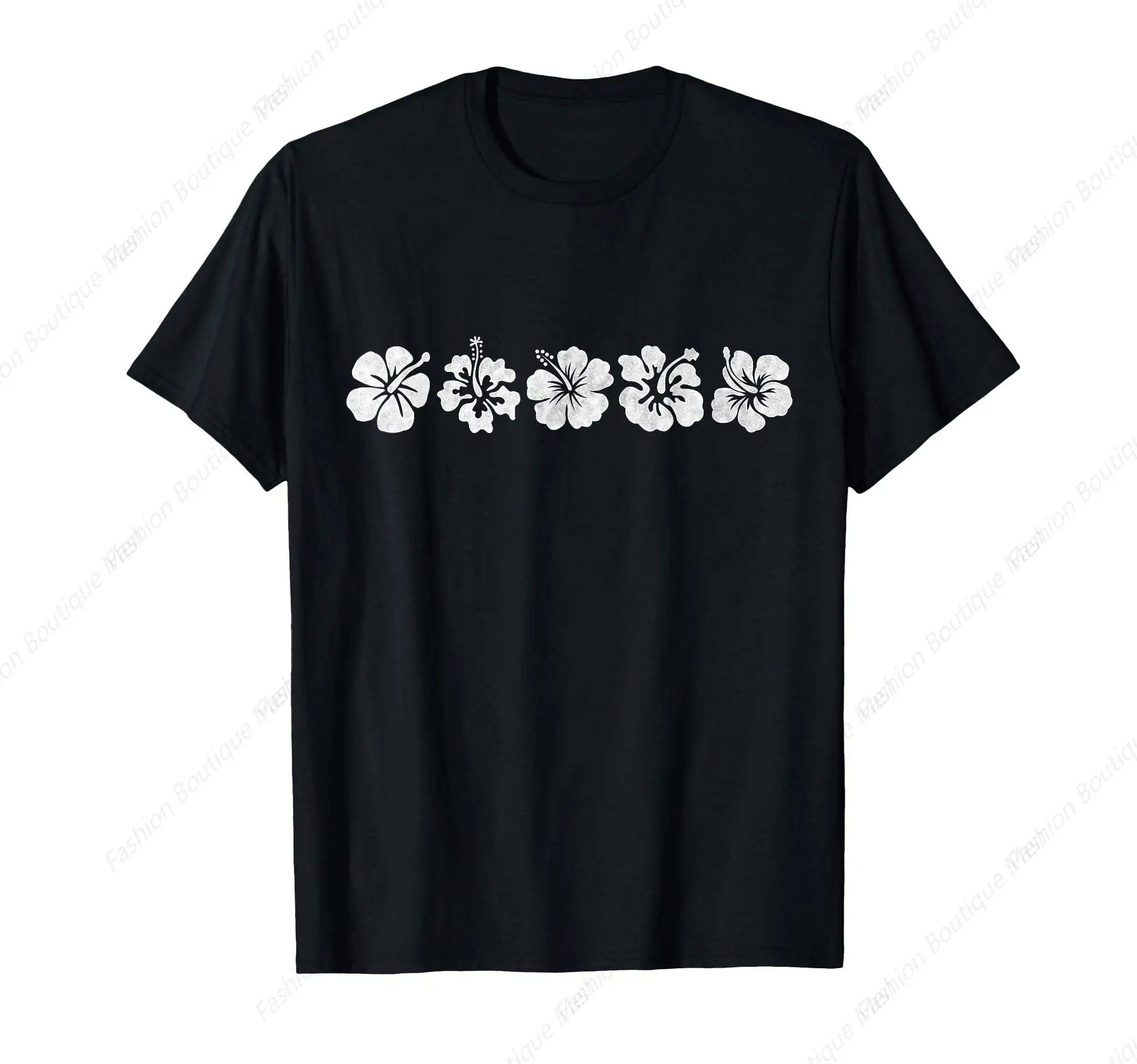 

Hawaiian Beautiful Hibiscus Flower Hawaii Surfer T-Shirt Cotton Tops