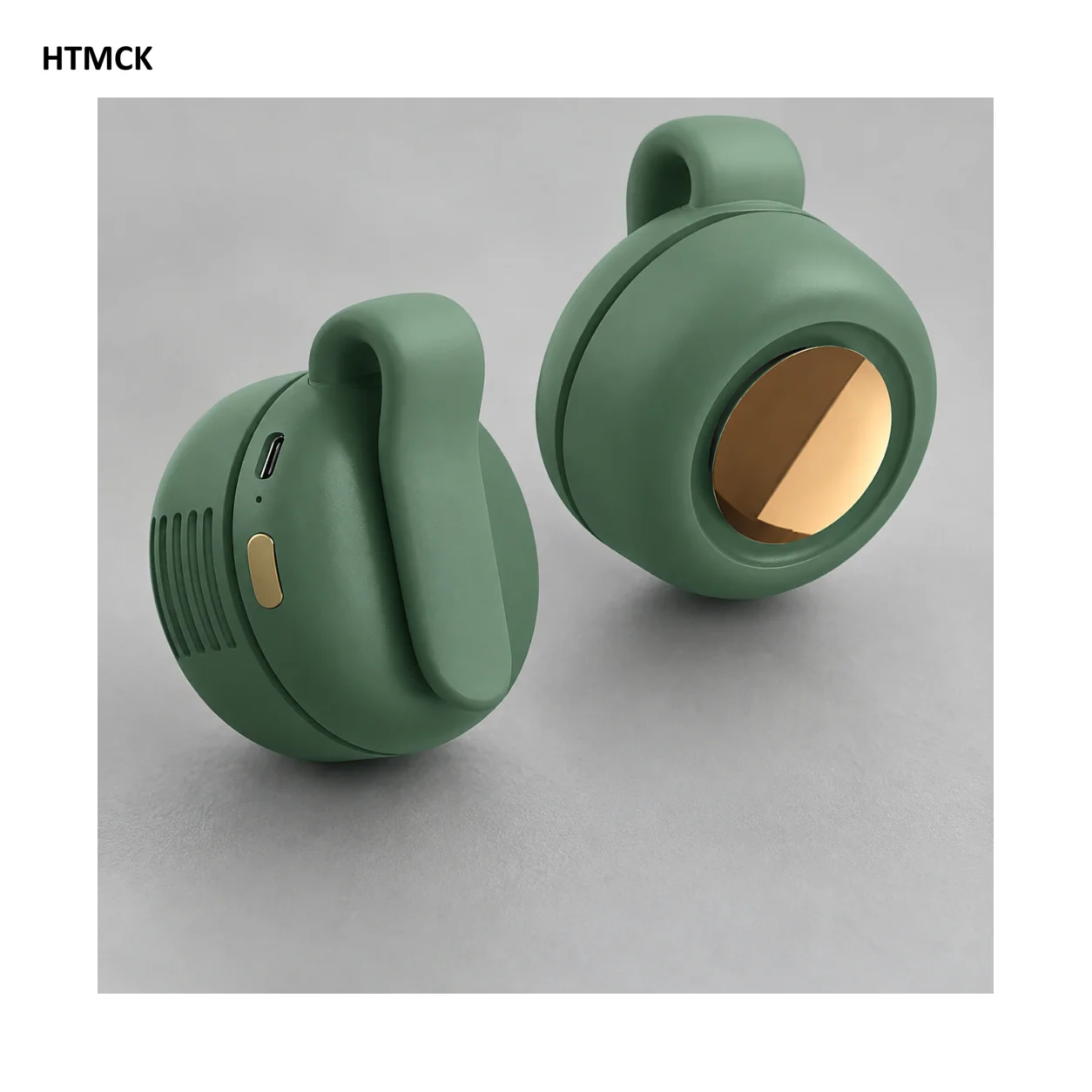 HTMCK Hands Free Waist Clip Fan 900mAh 3 Speeds Bladeless USB Rechargeable Portable Personal Cooling for Outdoor Sport Travel