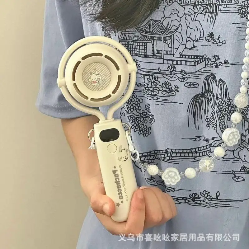 

My Melody Sanrio Desktop fan USB charging office desktop student dormitory silent electric fan with light Anime Hot Sell