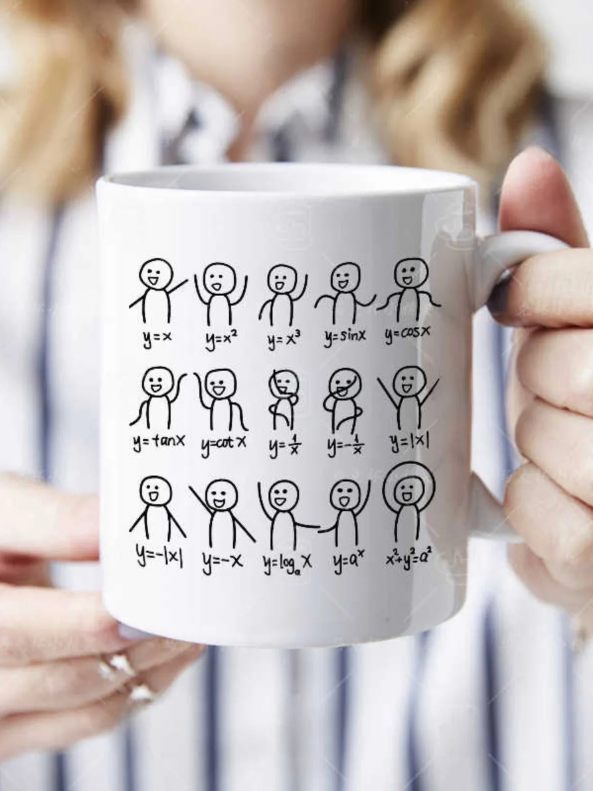 

Math Formula Cartoon Mug Funny Drinking Cup for High School Students Teachers Gift Ceramic Material No Lid Included