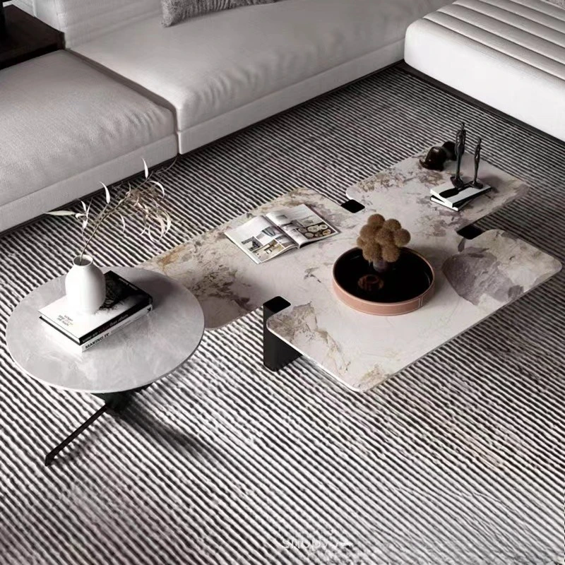 Slate coffee table Modern simple living room Creative  Marble special-shaped design Small apartment