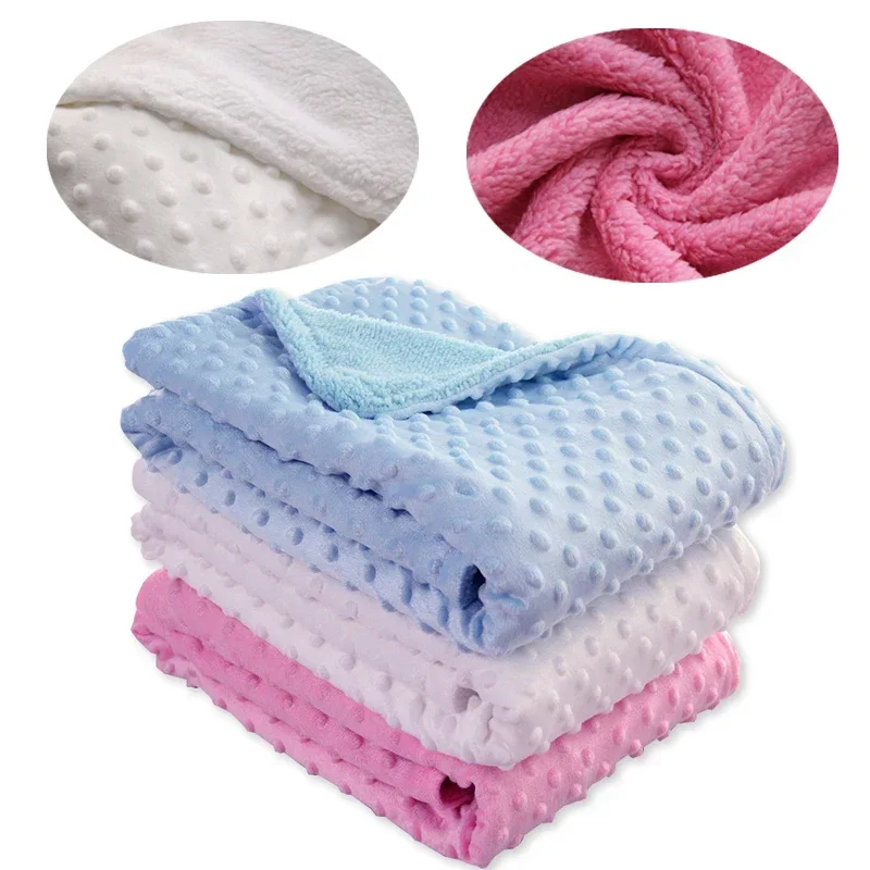 

Newborn Baby Blankets Warm Fleece Thermal Soft Stroller Sleep Cover Cartoon Beanie Infant Bedding Swaddle Wrap Kids Bath Towel