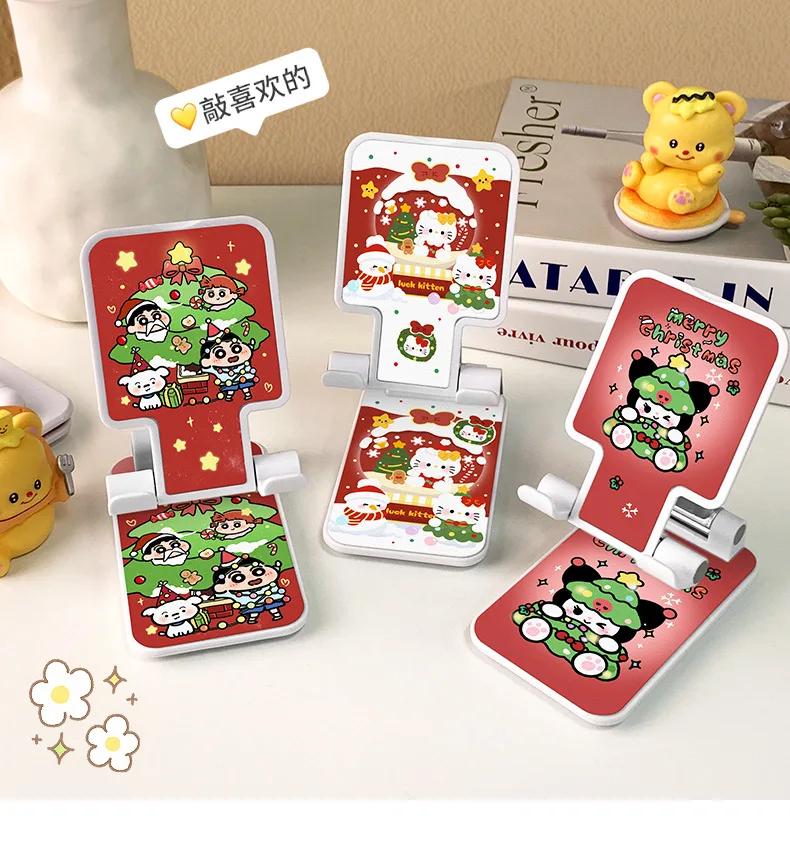 

Cute Hello Kitty Kuromi Desk Mobile Phone Holder Stand For IPhone IPad Adjustable Desktop Tablet Holder Table Cell Phone Stand
