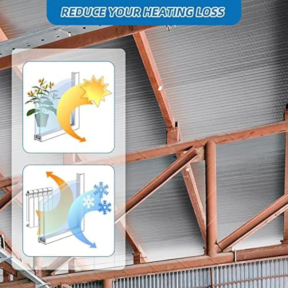 Bubble Foil Insulation Multi-Purpose Double Aluminium Radiator Heat Loft Wall Cold Storage Room, External Wall, Floor, Garage