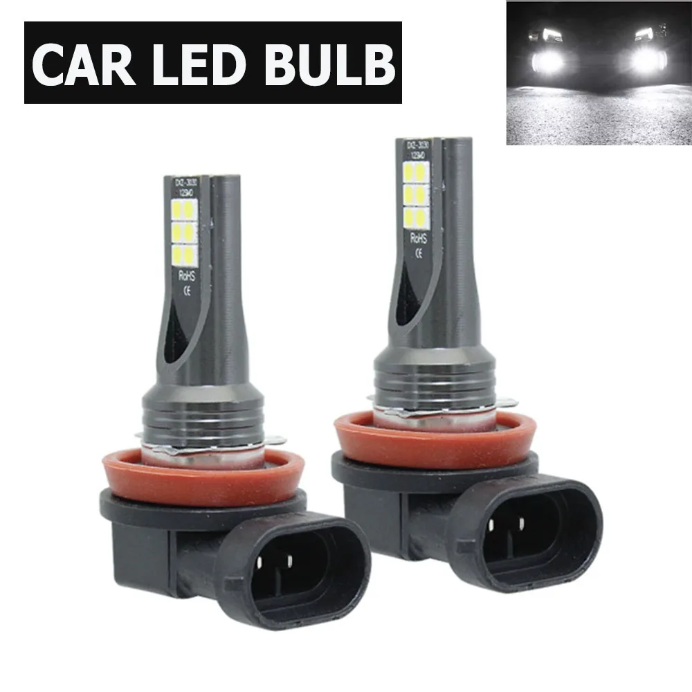 

2Pcs H8 H11 Led HB4 9006 HB3 9005 Fog Lights Bulb 3030SMD 1200LM 6000K White Car Driving Running Lamp Auto Leds Light 12V 24V