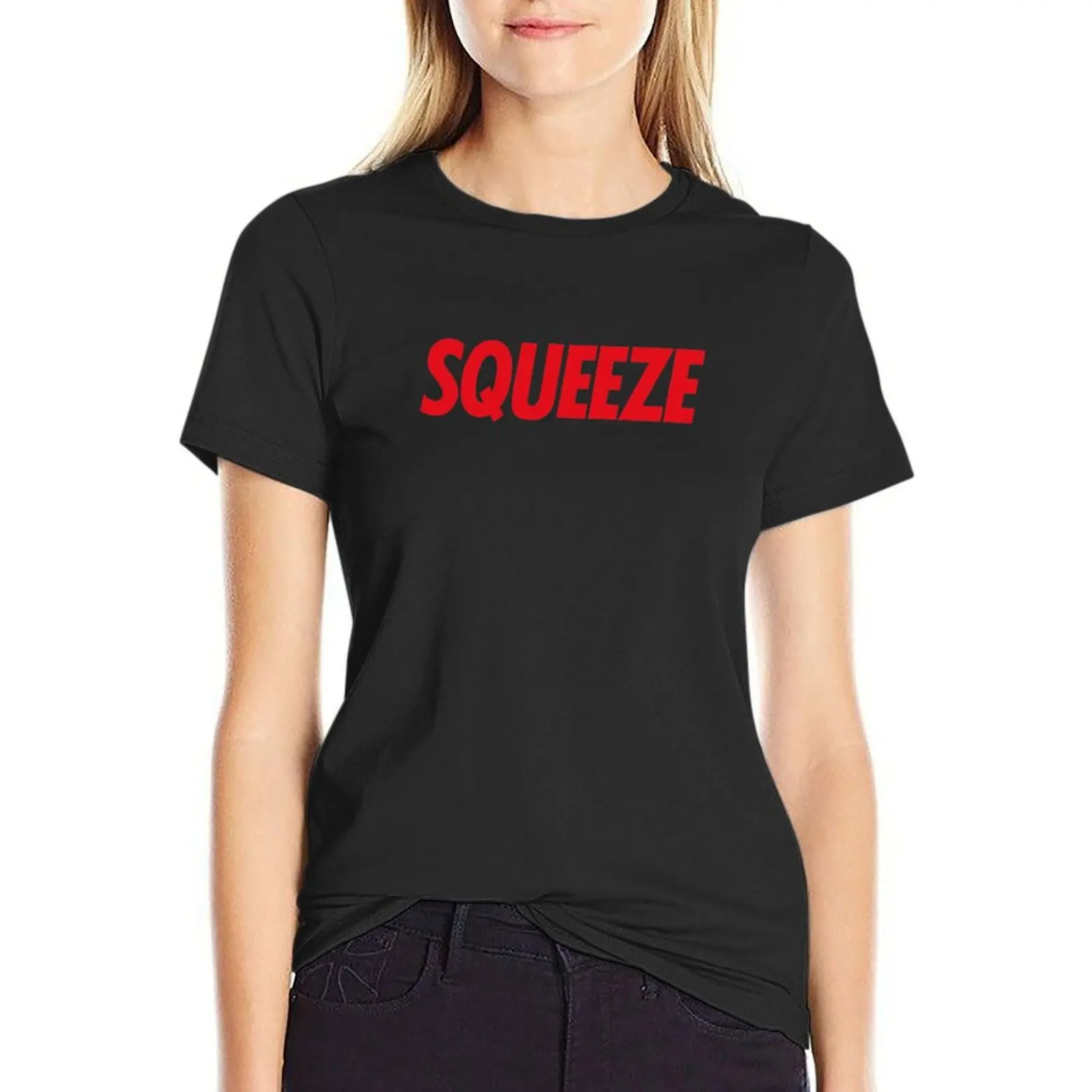 mangane-Squeeze-band-kakean T-Shirt lady clothes anime clothes t-shirts for Women cotton