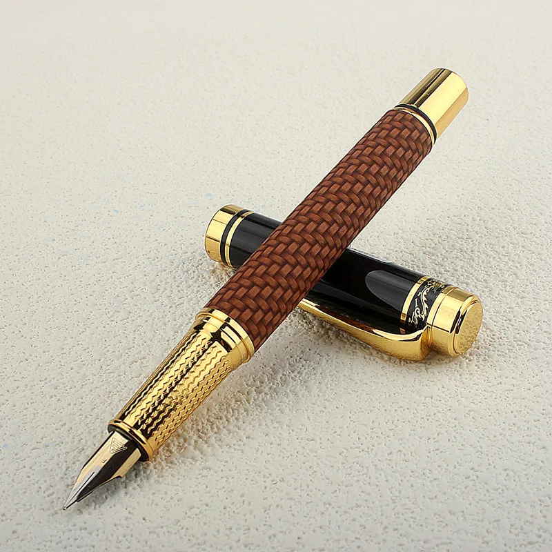 Luxury 8089 Metal Fountain Pen  Cloth Weave F/0.7mmNib Beautiful Tree Texture Excellent Writing Office Pen