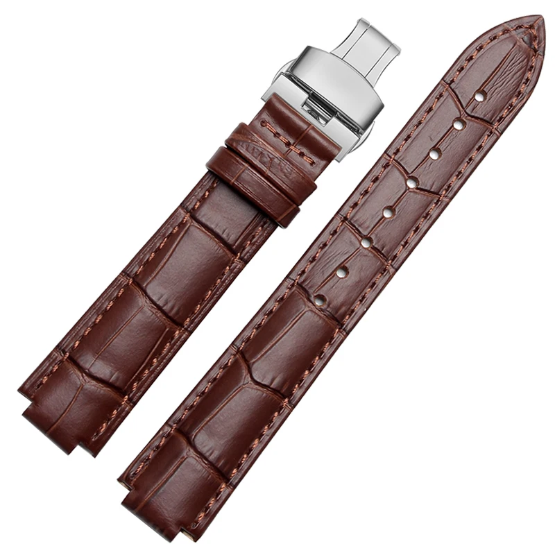 Genuine Leather Watchband for Convex mouth Belt Women\'s Strap 14*8mm 16*8mm 18*11mm 20mm Watch Accessories