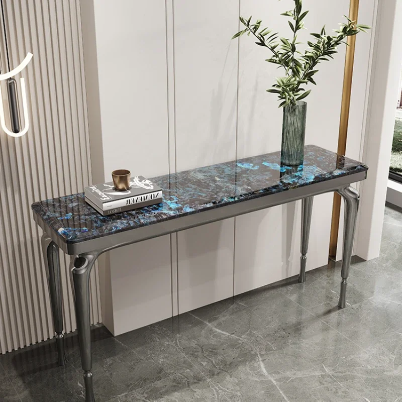 

Marble Console Tables a Long Narrow Table Home Side View Modern Minimalist Living Room Light Luxury Console
