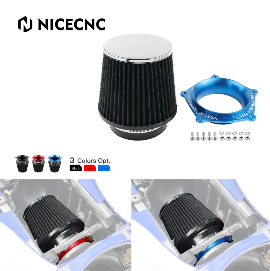 NICECNC para YFZ450 ATV filtro de aire limpiador adaptador de caja de aire para Yamaha YFZ450R YFZ 450R 450 YFZ Protector accesorios de aluminio ATV
