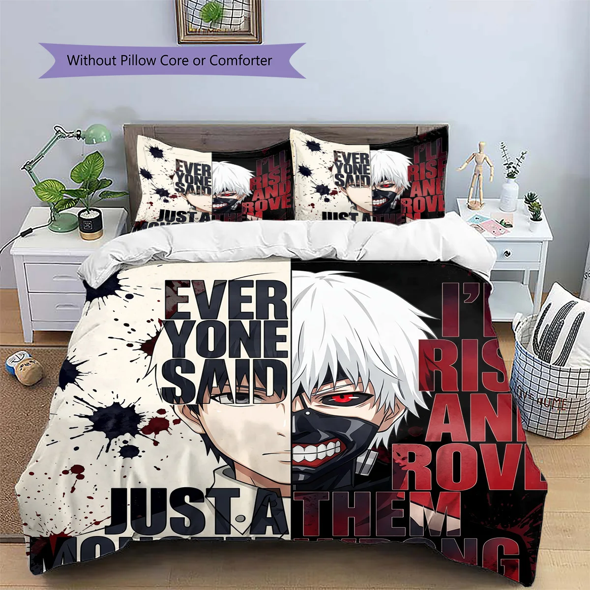 Tokyo Ghoul Pillowcase & Duvet Cover Set  Excellent Gift for Series Fans YUN6511