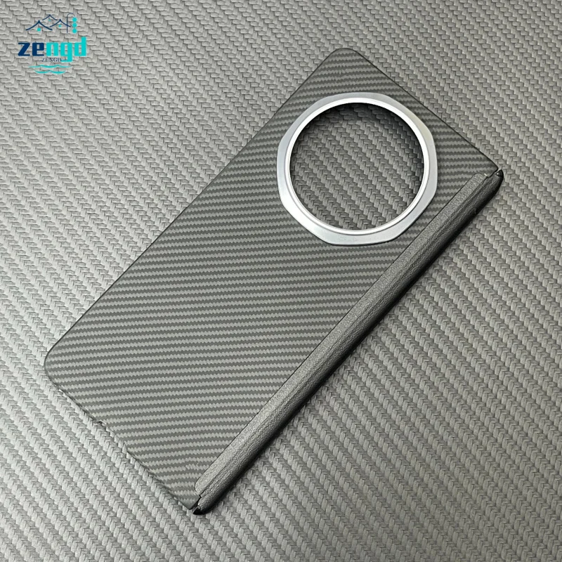 

For Honor Magic V6 Aramid Fiber Magnetic Phone Case with Hinge Protection Lightweight Slim Cover
