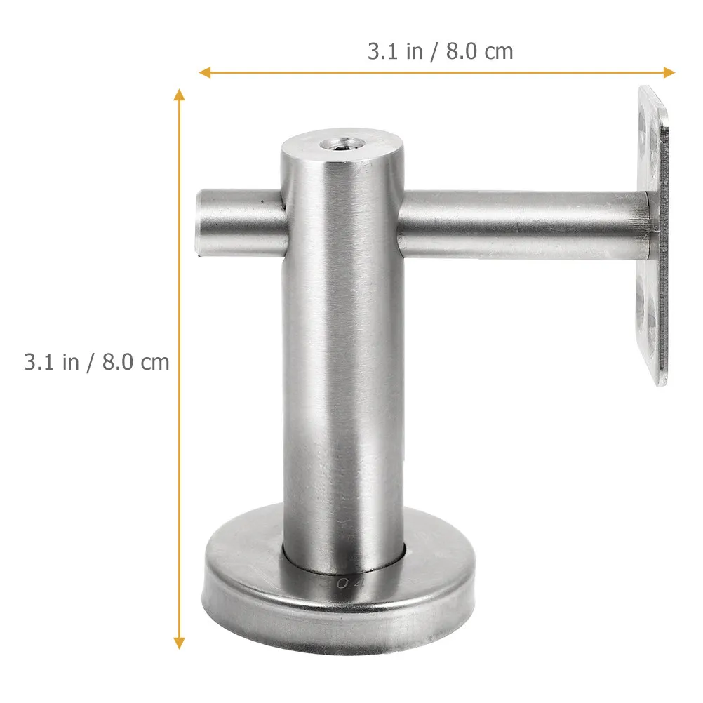 2pcs Stainless Steel Handrail Brackets Adjustable For Stair Railing Support Indoor Outdoor Handrail Holder Stairway Railing