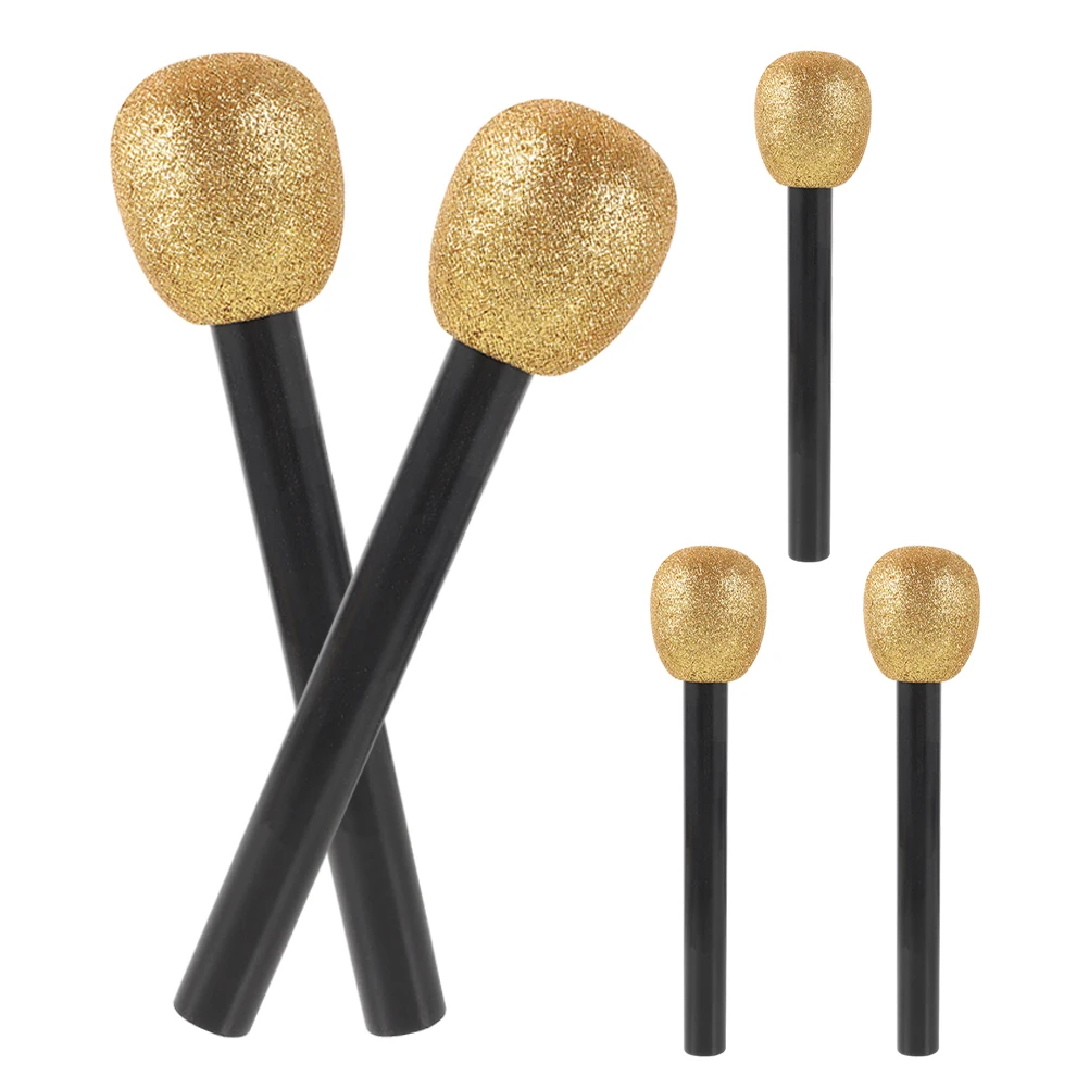 

5 Pcs Simulated Microphone Props Fake for Decor Disco Accessories Makeup Costume Microphones Plastic Party Favors
