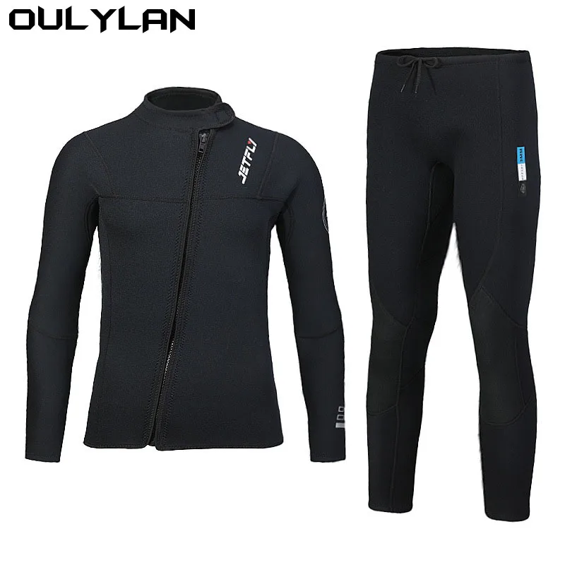 

OULYLAN Spearfishing Jacket Pants Clothes WetSuit Neoprene Underwater 3MM Wetsuit Keep Warm Diving Suit Kitesurf Surf Surfing