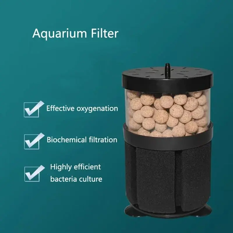 Black Aquarium Filter for Aquarium Fish Tank Air Pump Skimmer Biochemical Sponge Filter Aquarium Bio Filters Filtro Aquario