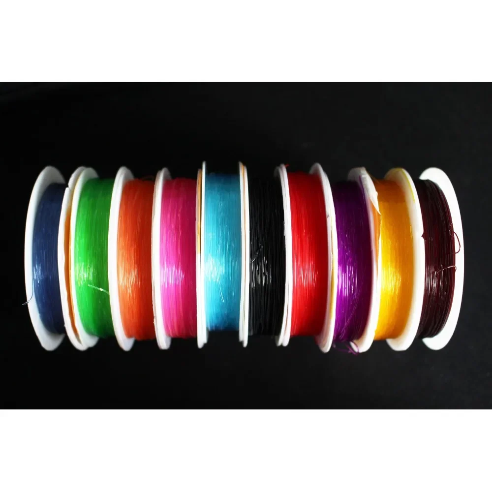 

Tigofly 10 Assorted Colors 0.6mm Fly Tying Rib Round Larvae Nymph Soft Rib Clear Stretch Body Fly Tying Line Thread Materials