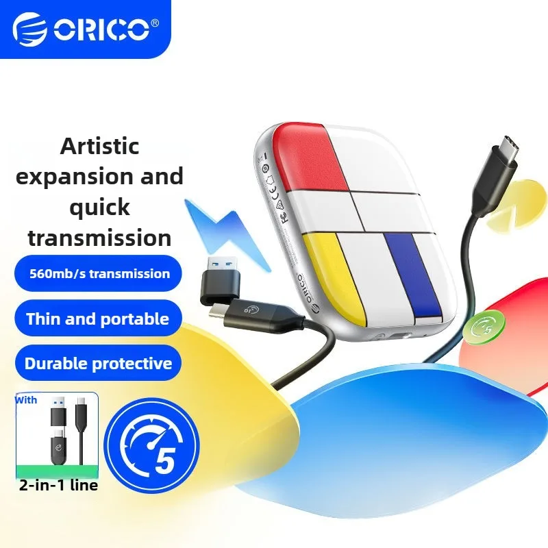 ORICO Portable SSD 128GB-4TB Multi-Capacity,5Gbps Type-C External Solid State Drive for Laptop/iPhone15,Metal Durable Design