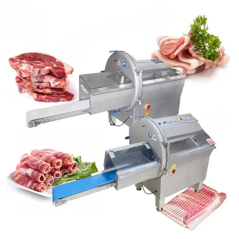 Stainless Steel Cooked Meat Cutter Machine 1mm Cut Adjustable Thickness High Efficiency Meat Slicer