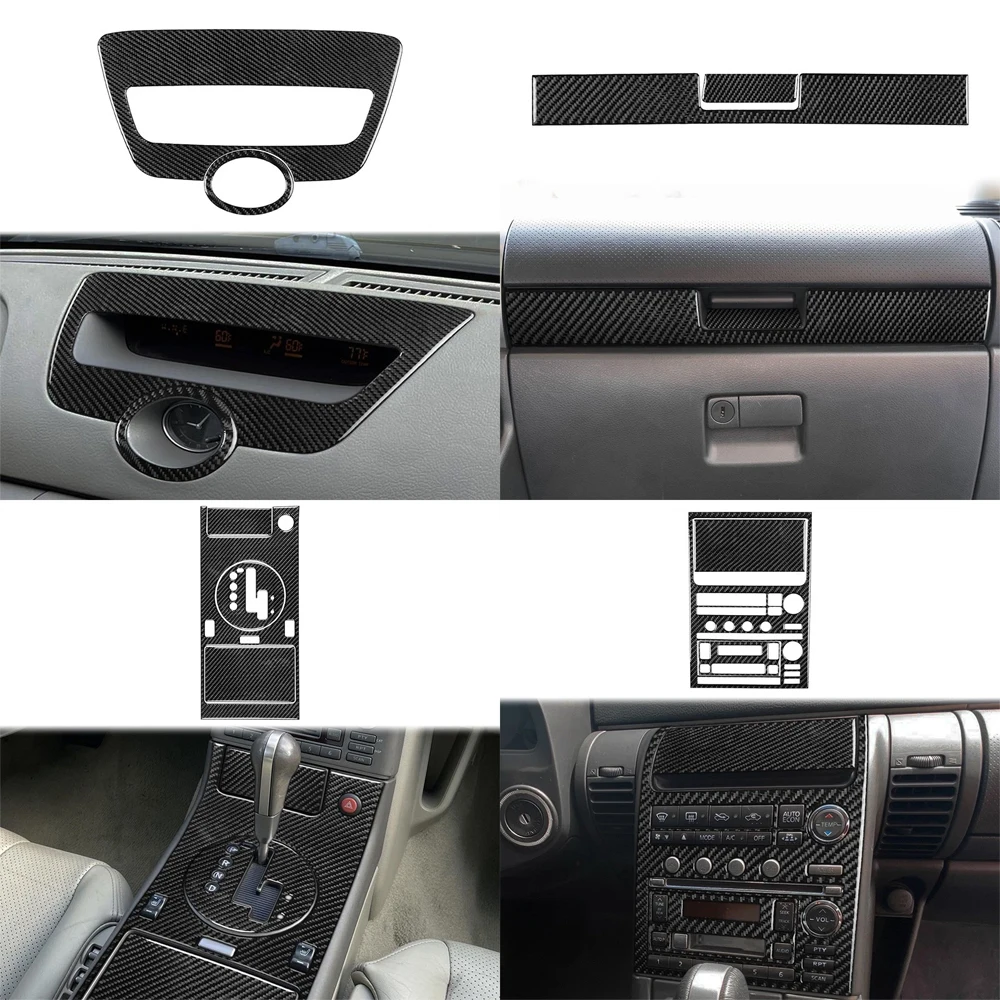 

11Pcs Real Carbon Fiber Full Interior Central Console Dash Gear Shift Storage Box Trim Kits For Infiniti G35 2002 2003 2004