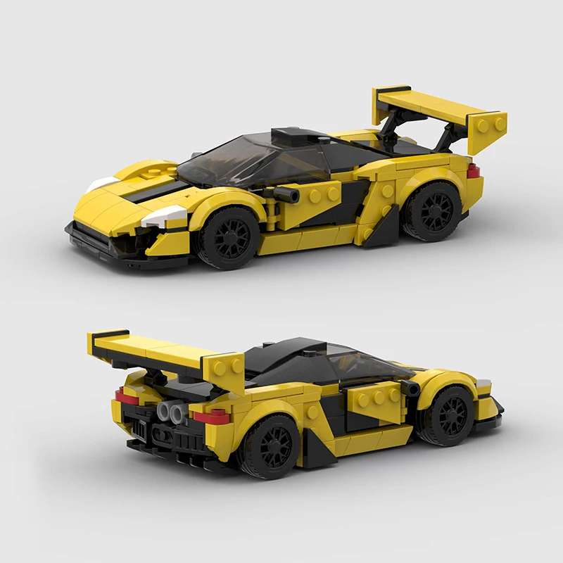 MOC Racing Car City Speed Champions Sports F1 Model Building Blocks Bricks Kids Toys Classic Rally Super Racers Vehicle P1 GTR