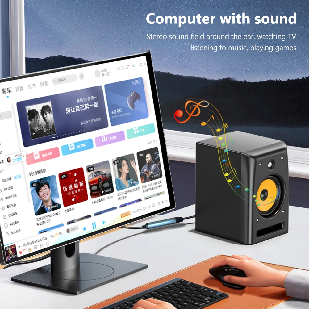 Adattatore audio da USB a ottico da 1,5 m Convertitore audio da USB A a fibra SPDIF Convertitore digitale da USB a SPDIF per computer portatile PC