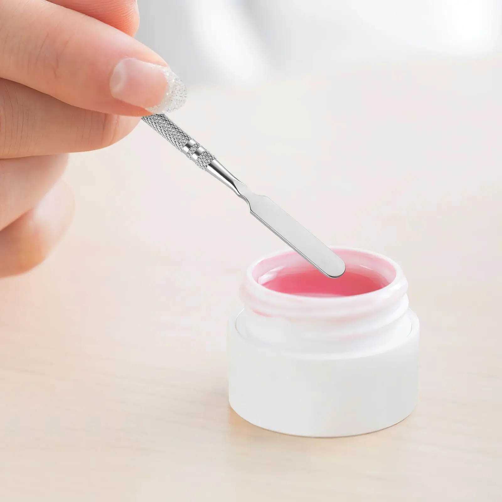 

Embossed Stick Makeup Mixing Tool Stainless Rod Foundation Durable Easy Clean Stylish Lovely Mixing Foundations