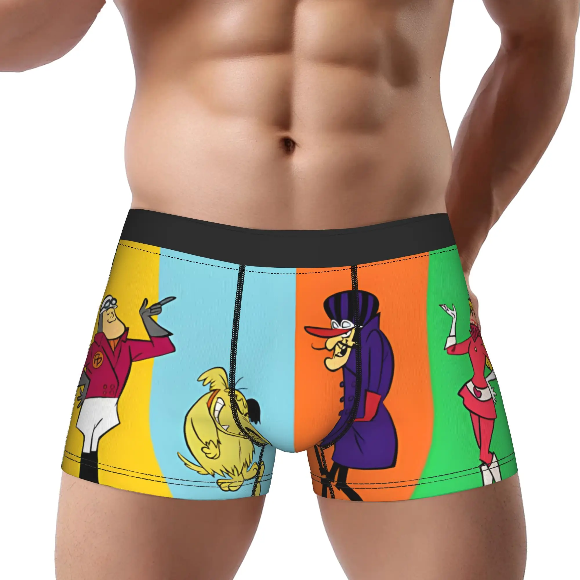 1piece W-Wacky Race Cool  Underpants Breathbale Panties Man Underwear Print Shorts
