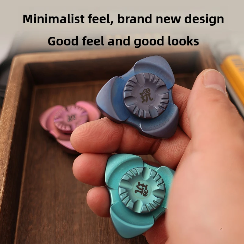 Chima EDC Demon-Subduing Sanye Novice Simple Three-leaf Titanium Alloy Fidget Spinner Decompression Toy