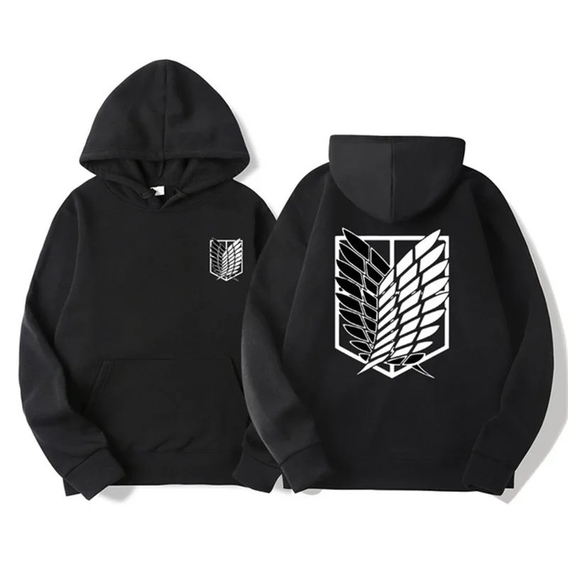 Anime Attack on Titan Image Wings of Freedom Fashion Hoodies Street Style Sportswear Women's Clothing Casual Hoodie