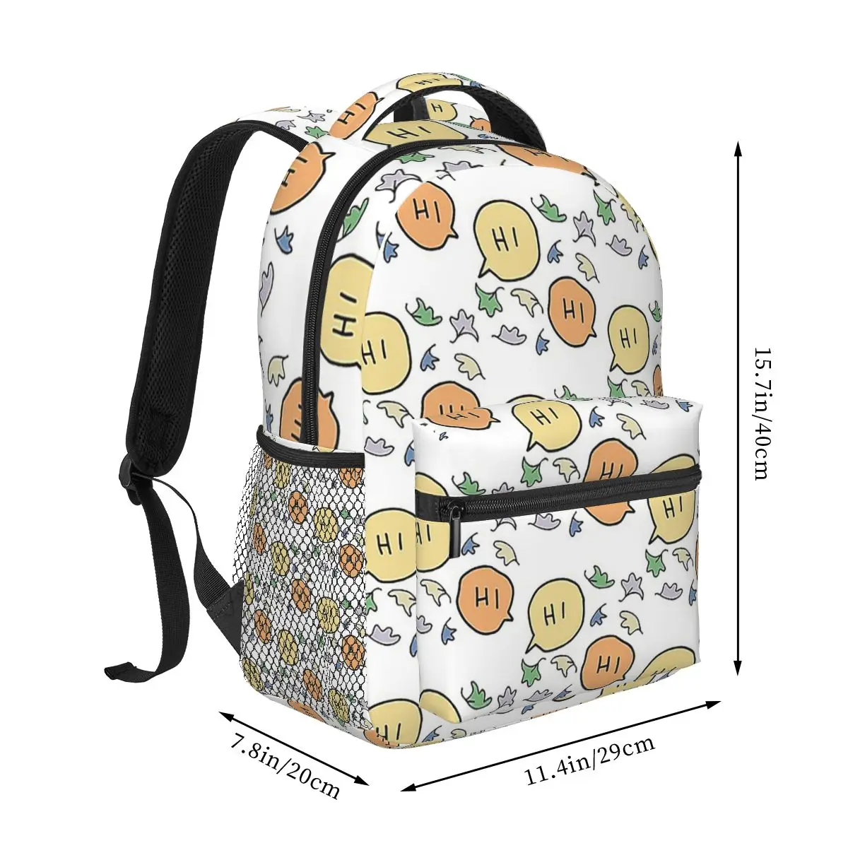 Heartstopper Hi With Leaves Backpacks Boys Girls Bookbag Students School Bag Cartoon Travel Rucksack Shoulder Bag Large Capacity