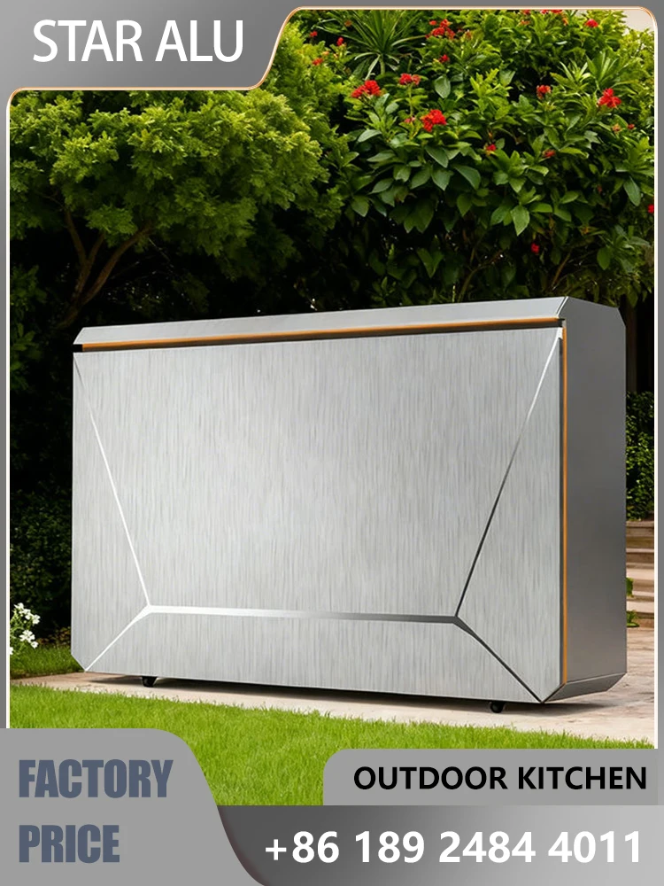 Outdoor Integrated Kitchen, Stainless Steel Barbecue Bar, Multi-Functional Camping Kitchen, Essential for Camping and Barbecues