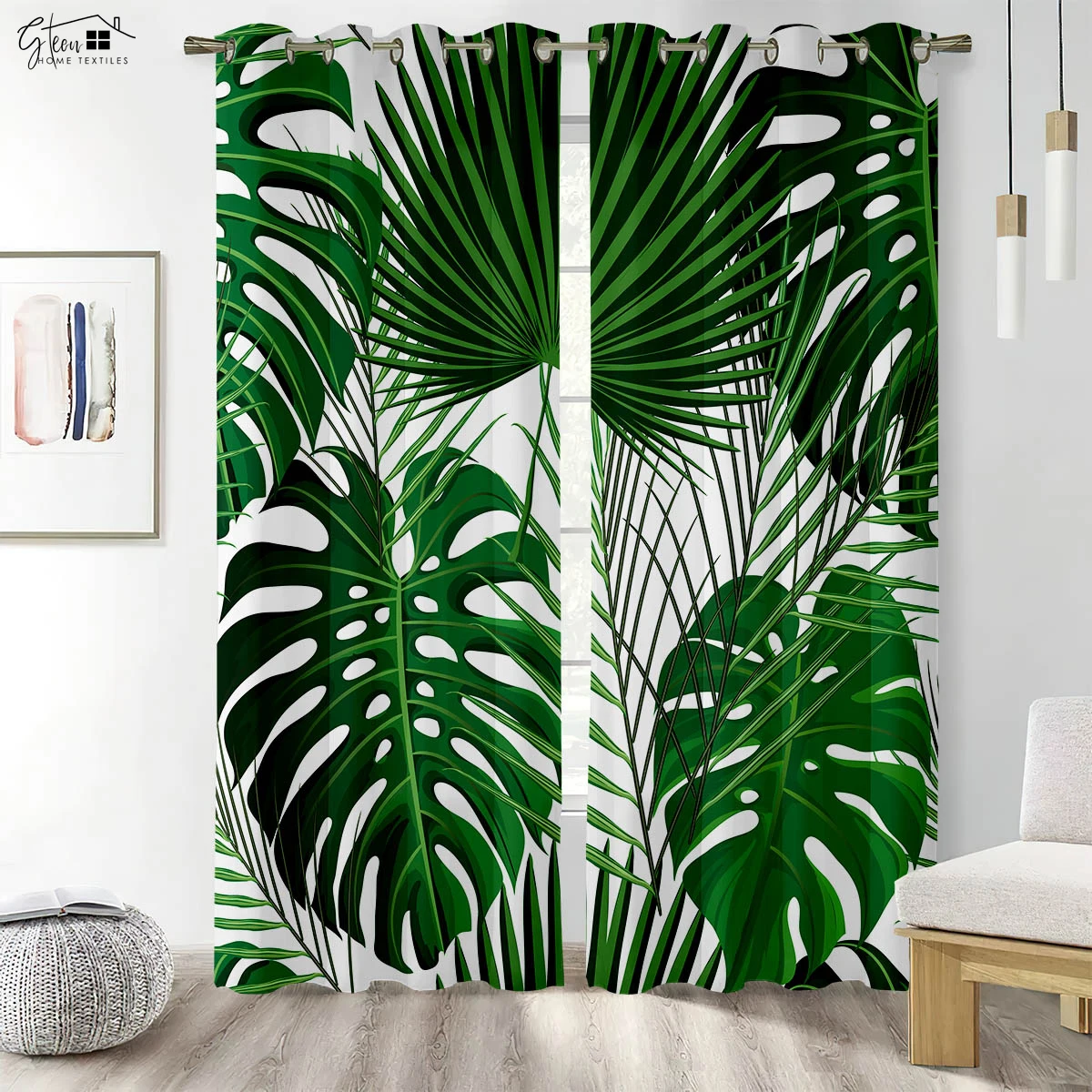 

Tropical Rainforest Curtains Southeast Asia Banana Leaf Plant Forest Restaurant B&B Hotel Fresh And Simple Decorative Curtains