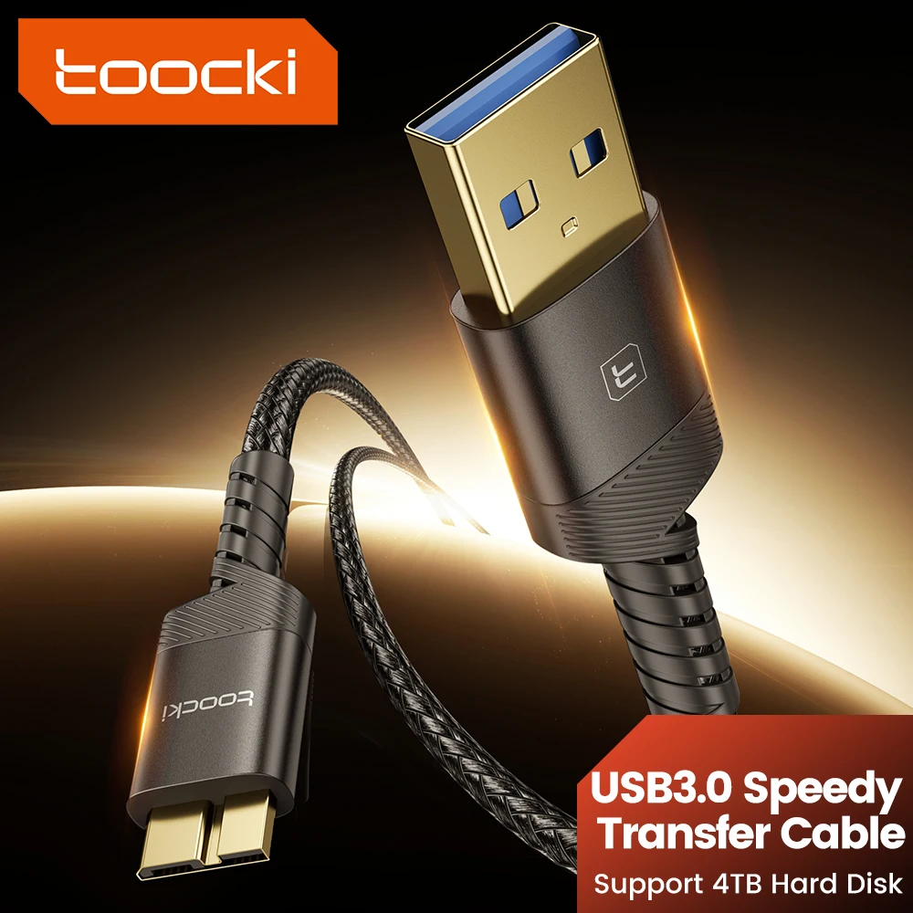 Toocki USB A zu Micro B 3.0 Kabel 4TB Festplatte für Seagate Toshiba WD Externe SSD Sony Kamera Lenovo Kartenleser