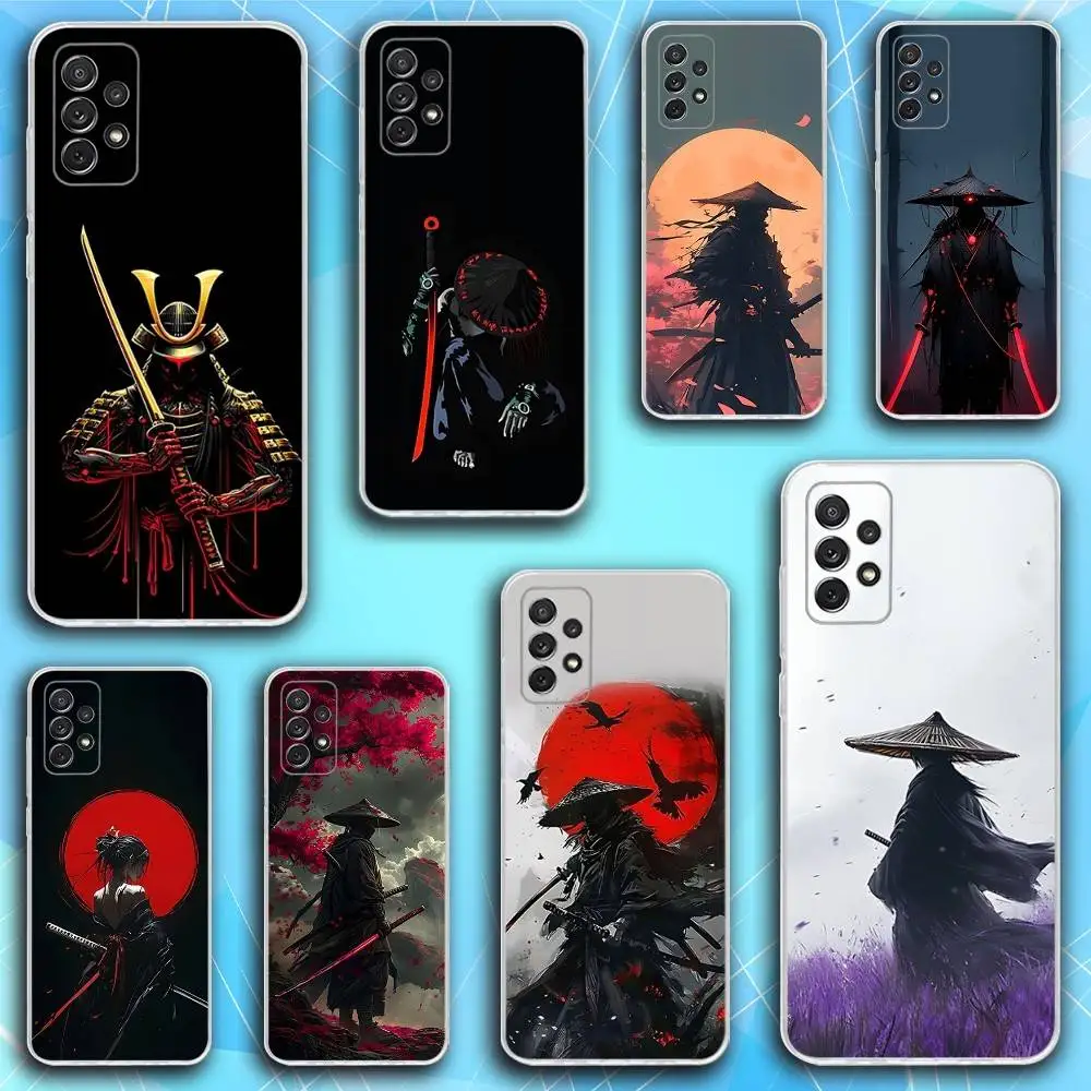 

Japanese Bushido Samurai Phone Case For Samsung S30,23,21,22,20, FE lite,S10,9,8,7 PIus Note20ultra Soft Transparent