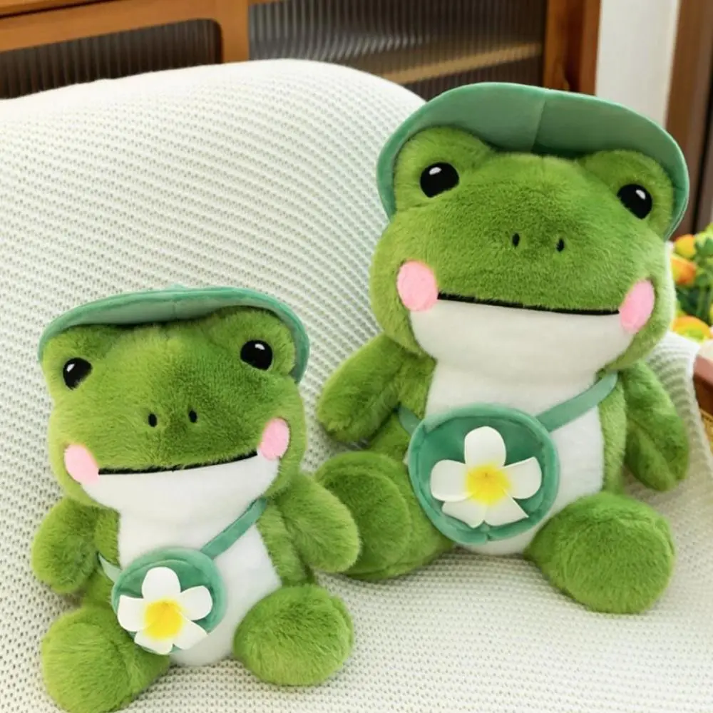 動物のぬいぐるみグリーンフロッグぬいぐるみコレクションソフトフロッグぬいぐるみ人形インス漫画動物フロッグ枕車の装飾