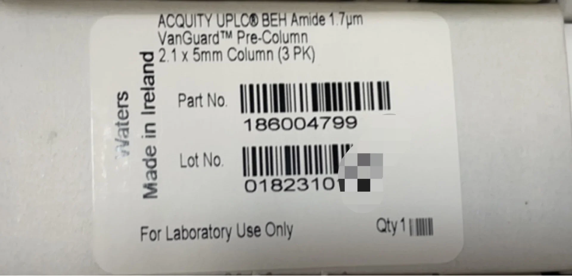 

Waters Waters Protection Column 186003980 186004799 BEH Amide 1.7um 2.1 * 5u