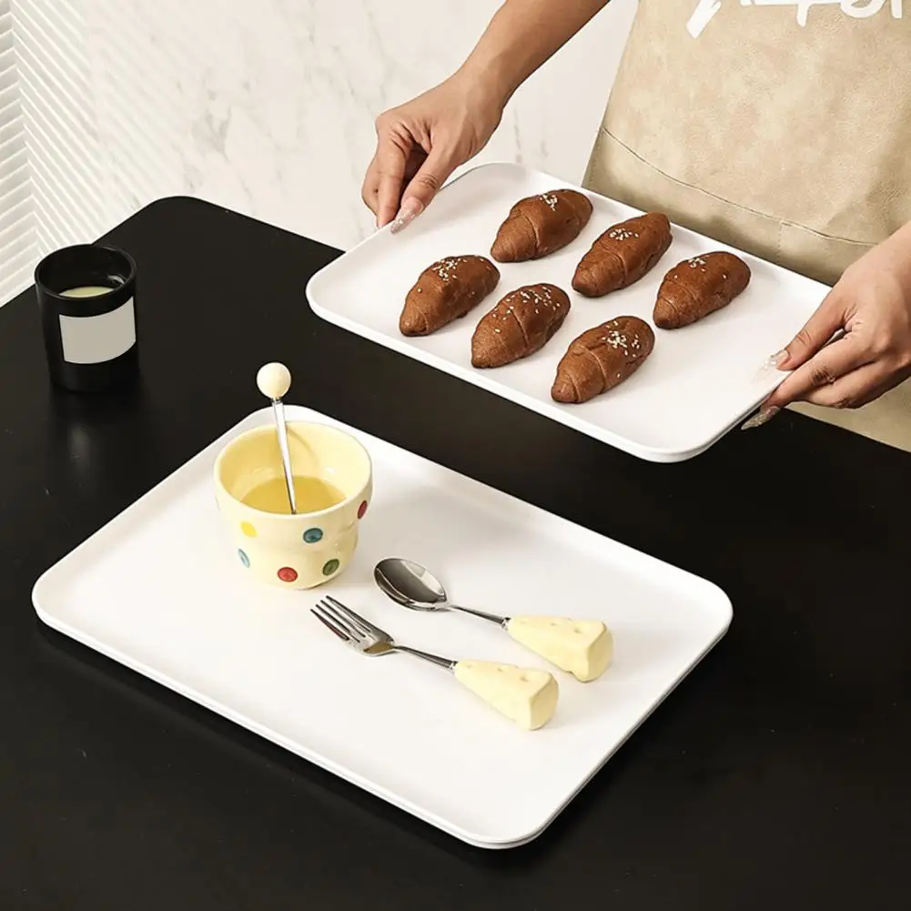 Snack Dessert Cookie Trays Reusable Plastic Food Platters Serving Tray Platter for Veggies Fruits Plastic Food Trays for Snacks