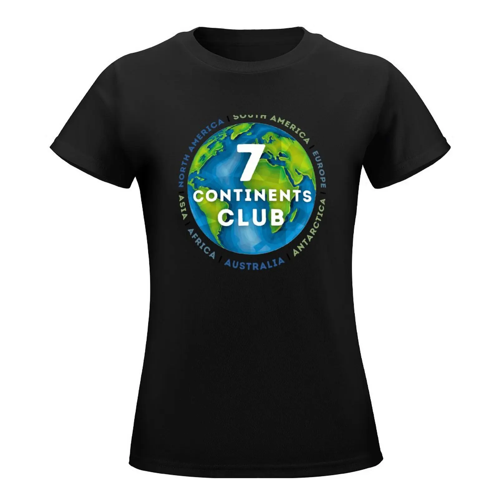 Seven Continents Globe T-Shirt anime clothes kawaii clothes tshirts woman