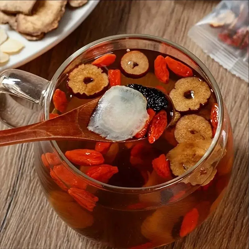 30 buste di tè al ginseng Six Treasures: medicina tradizionale cinese a base di erbe, ingredienti naturali, nutriente per la salute dei reni