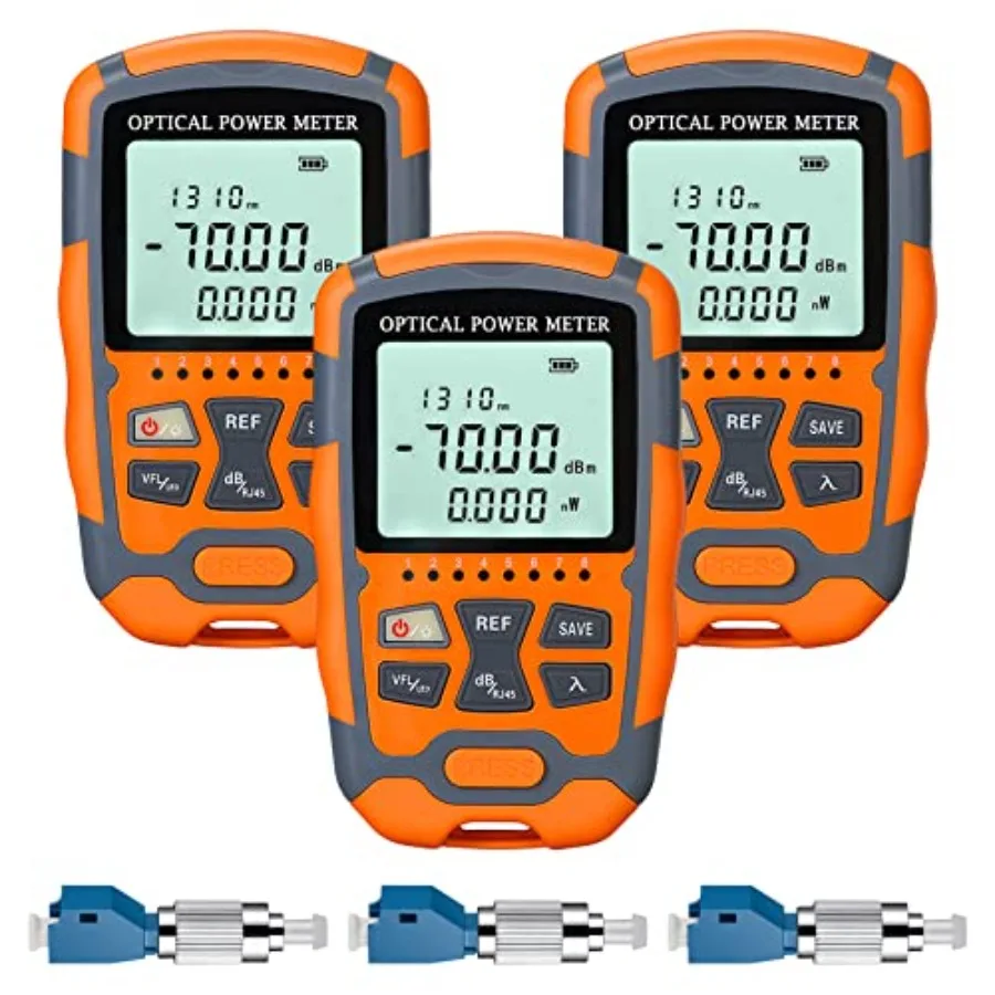 Pack Fiber Optic Tester Portable Fiber Light Power Meter -70~0dBm SC/FC/ST Universal Interface Built-in 0Km Fault Detector with