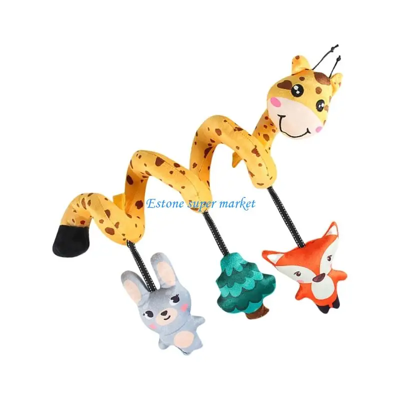 

090B Easy Attachment Infant Spirals Stroller Toy Easy Setup Auditory Developmental Bed Pendant For Visual Motor Skill Growth